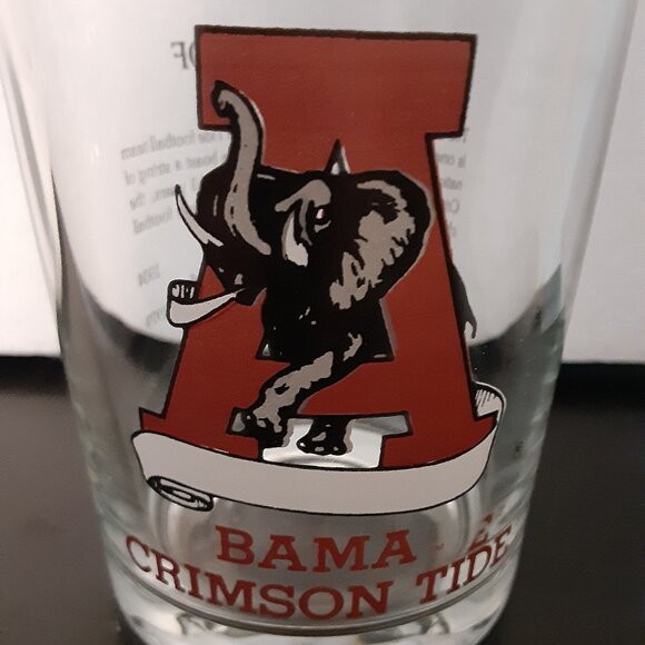 Alabama Crimson Tide Football Vintage Glass (Gulf Oil Collectable – 1991/1992) - Picture 2 of 4